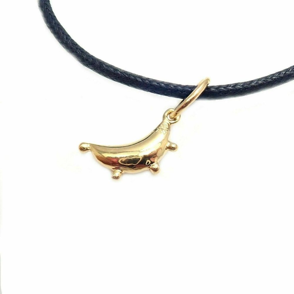 Temple St Clair 18k Crescent Moon Charm Cord Bracelet - Picture 2 of 4